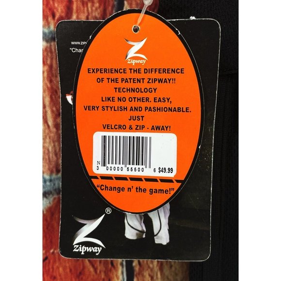 NWT ZIPWAY Tear Away Men’s Solid Black XXL Pants Zip & Hook Loop Active - Picture 7 of 8